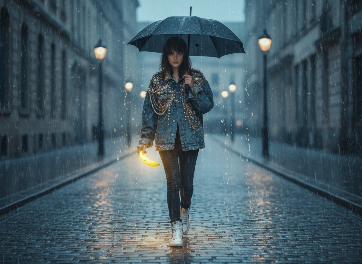 Rainy cinematic video concept template